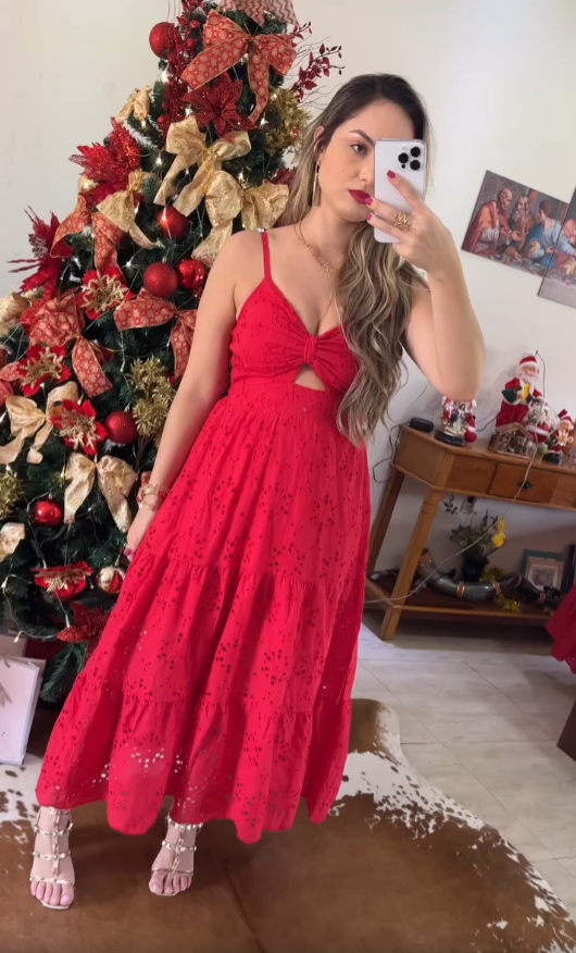 Vestido Natal Hibisco