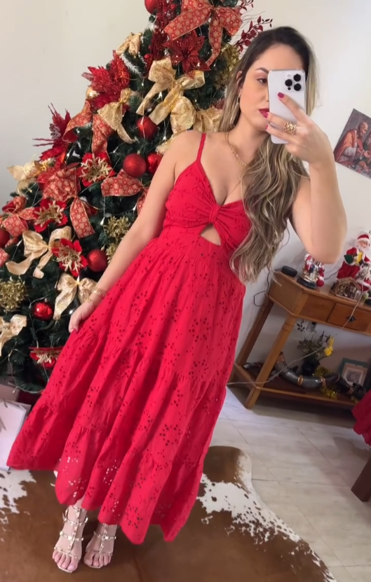 Vestido Natal Hibisco