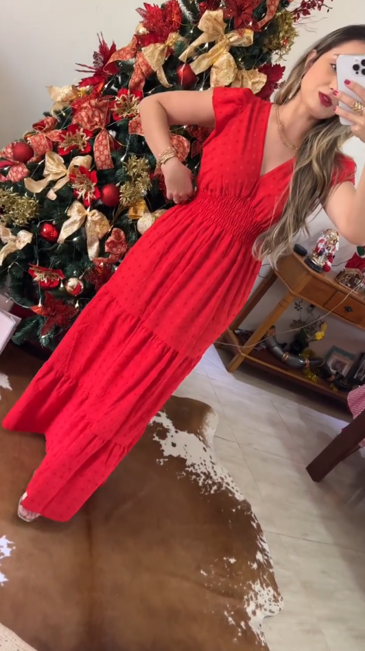 Vestido Natal Zínia